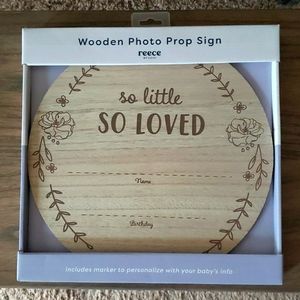 Wooden photo prop sign